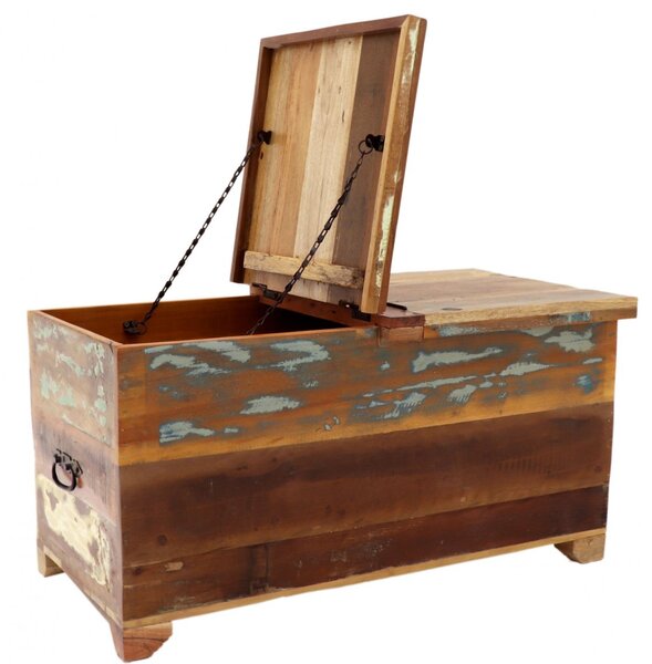 Truhlice Retro 90x45x45 z recyklovaného mangového dřeva