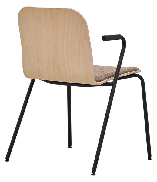 RIM - Židle LAMBDA WOOD LA 4012.091 s područkami a čalouněným sedákem