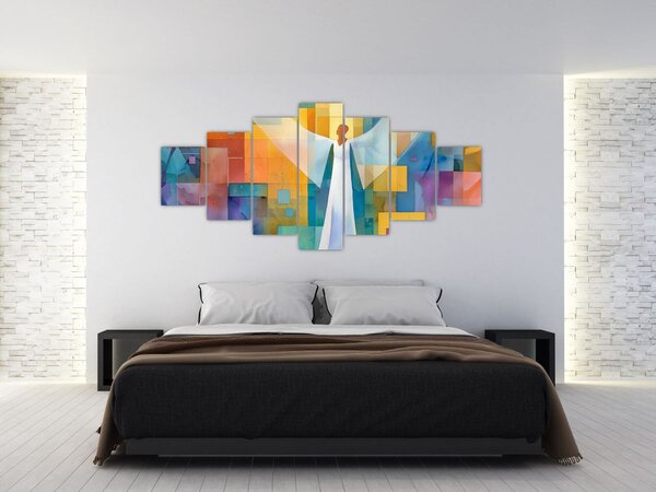 Obraz - Geometrický anděl (210x100 cm)