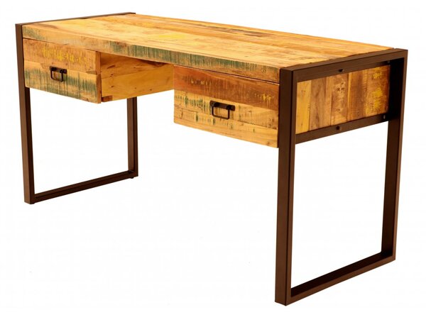 Psací stůl 160x76x70 Retro z recyklovaného mangového dřeva