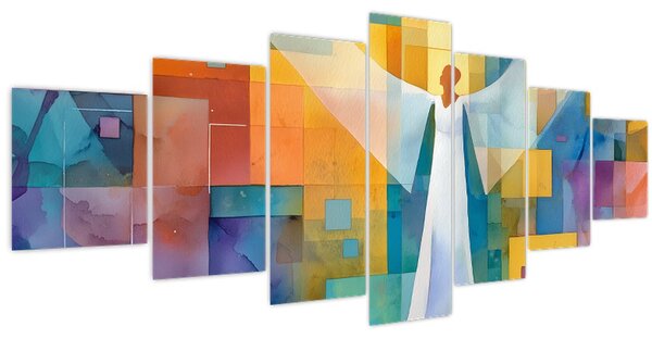 Obraz - Geometrický anděl (210x100 cm)