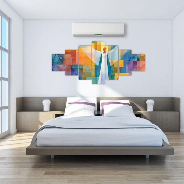 Obraz - Geometrický anděl (210x100 cm)