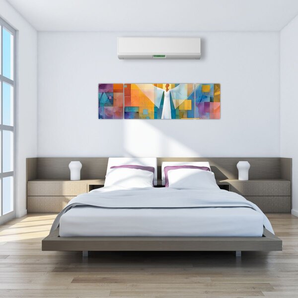 Obraz - Geometrický anděl (170x50 cm)