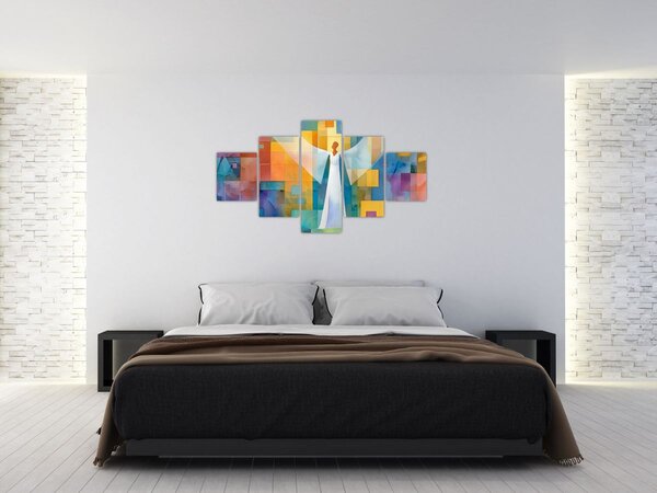 Obraz - Geometrický anděl (125x70 cm)