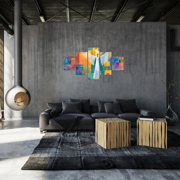 Obraz - Geometrický anděl (125x70 cm)
