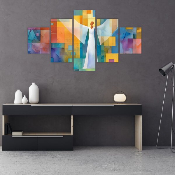 Obraz - Geometrický anděl (125x70 cm)