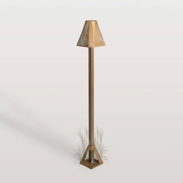Moretti Luce LED podlahová lampa Silva Frame, výška 50 cm, antická mosaz, Bronz / starožitná mosaz, Mosaz, Venkovský / rustikální