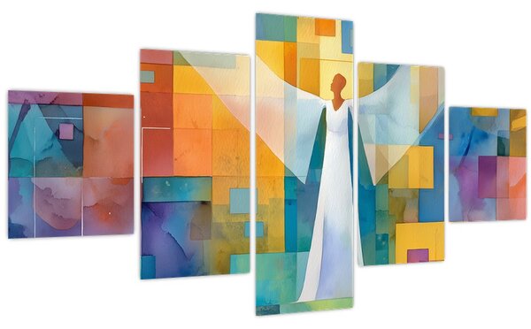 Obraz - Geometrický anděl (125x70 cm)