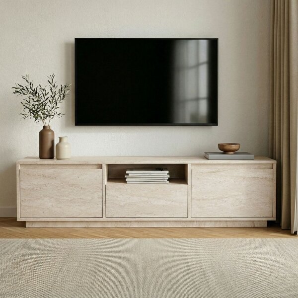 Televizní stolek KREDE 160x30 cm béžová
