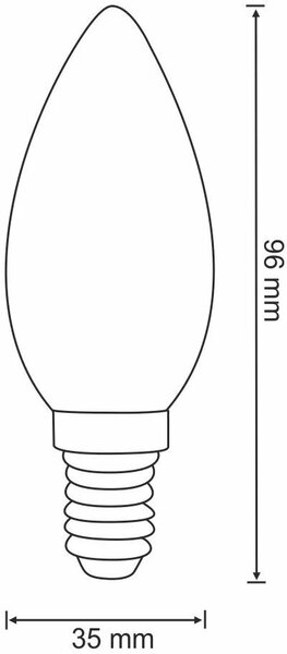 Goldlux Platinum led žárovka 1x4 W 3000 K E14 305107