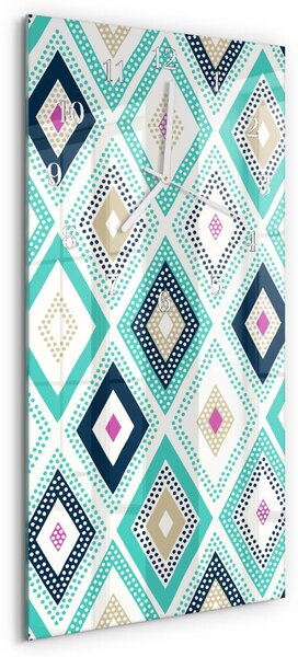 Skleněné hodiny vertikální Diamanty zsppb-30x60-00081458