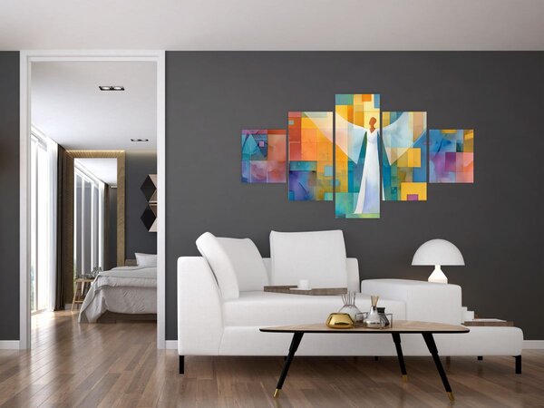 Obraz - Geometrický anděl (125x70 cm)