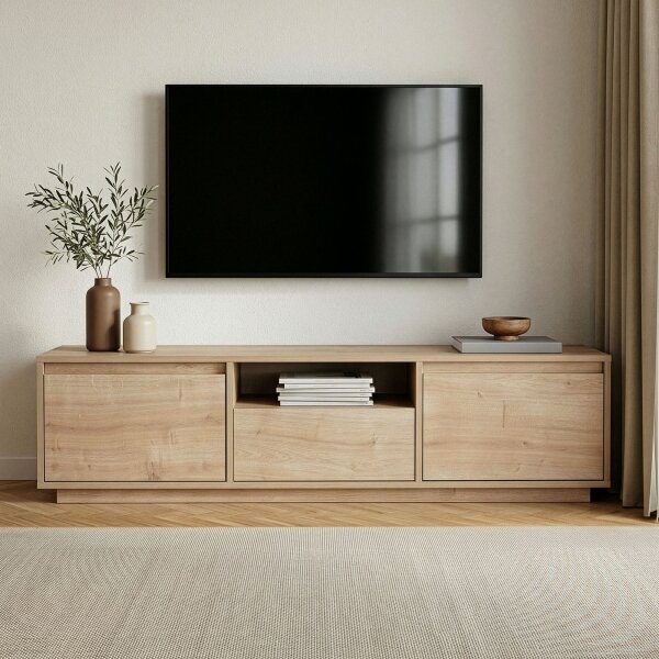 Televizní stolek KREDE 160x30 cm dub