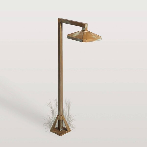Moretti Luce LED podlahová lampa Aura Frame, 50 x 19,5 cm, antická mosaz, Bronz / starožitná mosaz, Mosaz, Venkovský / rustikální