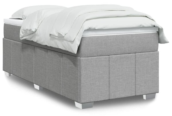 Box spring postel s matrací světle šedá 80 x 200 cm textil 3285428