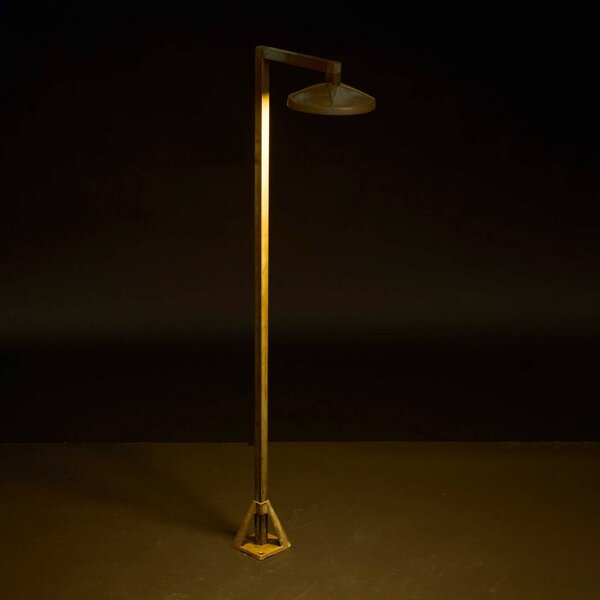 Moretti Luce LED osvětlení cesty Aura Disk, 80 cm × 19,5 cm, antická mosaz, Bronz / starožitná mosaz, Mosaz, Venkovský / rustikální