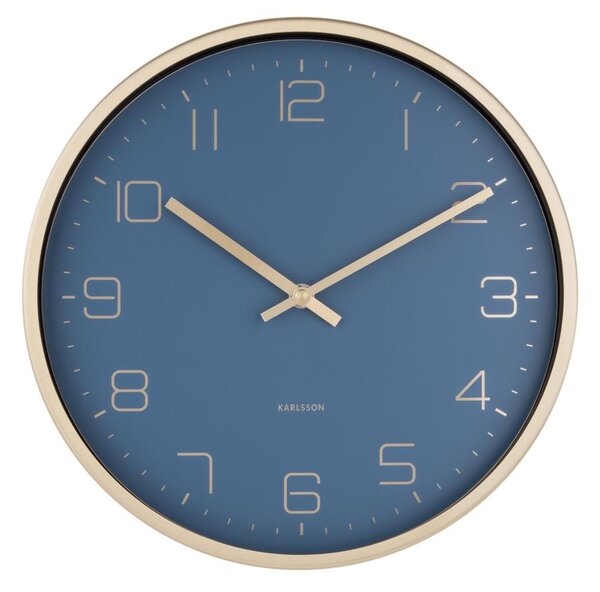 Nástěnné hodiny Gold Elegance 30 cm Karlsson (Barva - modrá)