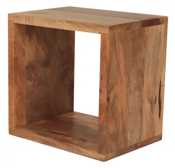 Police na zeď Gita 40x40x30 z masivu mango