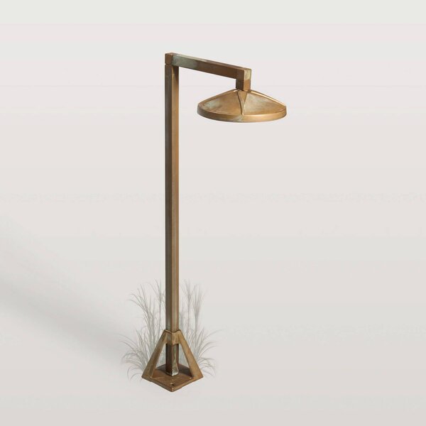 Moretti Luce LED podlahová lampa Aura Disk, 50 x 19 cm, antická mosaz, Bronz / starožitná mosaz, Mosaz, Venkovský / rustikální
