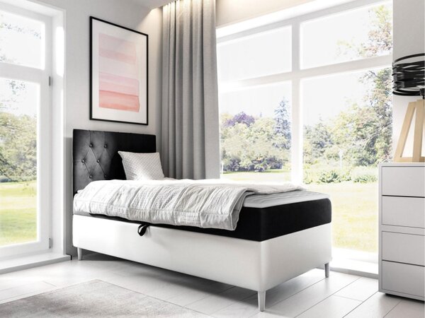 Kontinentální postel Junior Gerdise 1, Strana: levá, Rozměr postele: 80x200, Barva:: ekokoža Soft 017 (biała) + Fresh 14 5903211192692