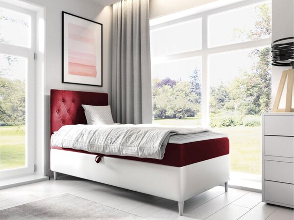 Kontinentální postel Junior Gerdise 1, Strana: levá, Rozměr postele: 80x200, Barva:: ekokoža Soft 017 (biała) + Fresh 14 5903211192692