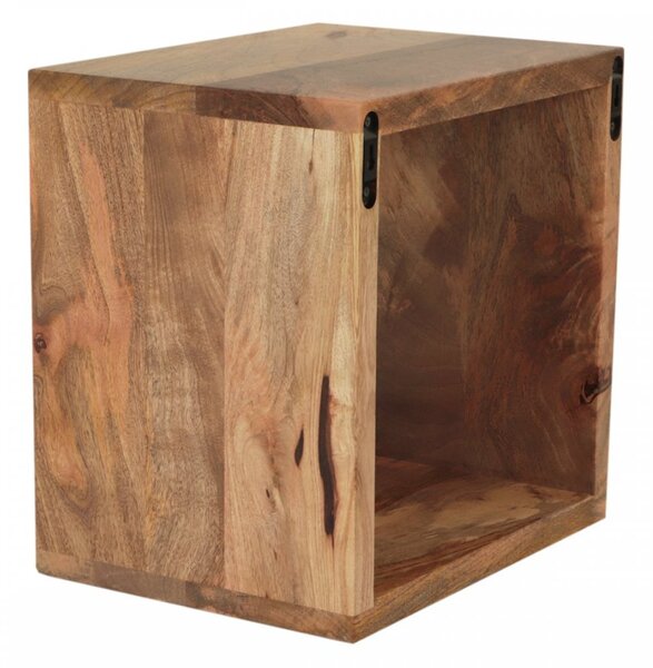 Police na zeď Gita 40x40x30 z masivu mango