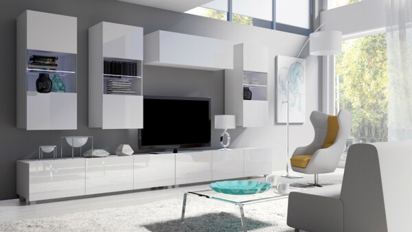 Gibmeble obývací stěna Calabrini 5 + barevné provedení bílá