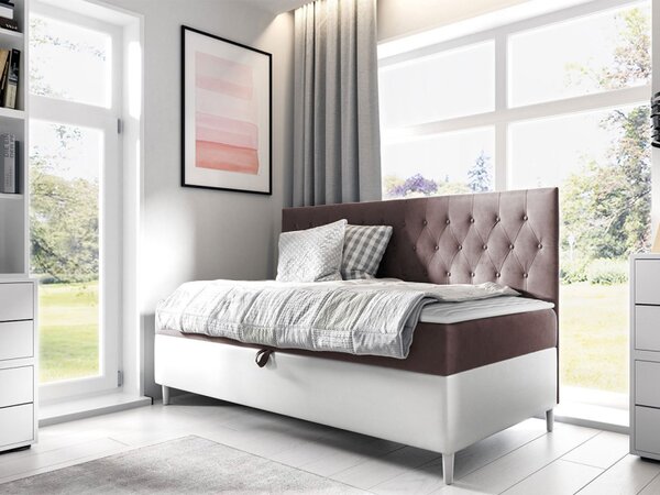 Kontinentální postel Junior Gerdise 2, Rozměr postele: 80x200, Barva:: ekokoža Soft 017 (biała) + Fresh 04 5903211192944