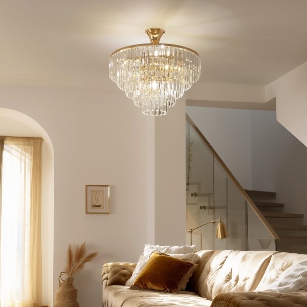 Brilagi - Přisazený lustr CRYSTAL 5xE14/40W/230V zlatá