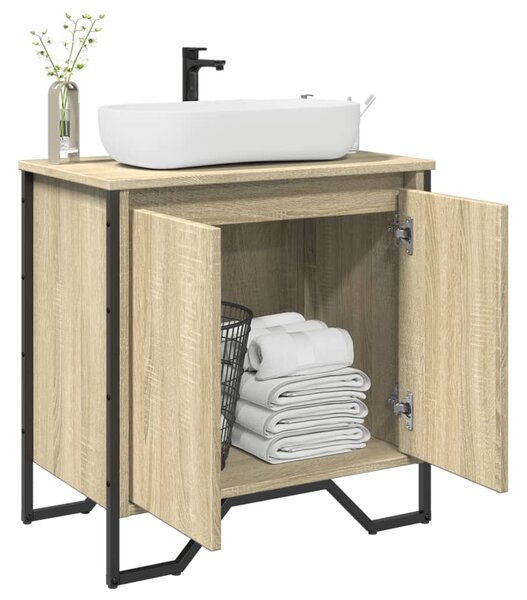 Koupelnová skříňka pod umyvadlo dub sonoma 60x35x60 cm kompozit