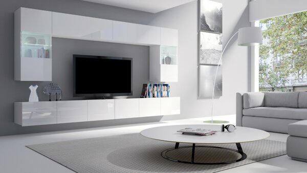 Gibmeble obývací stěna Calabrini 3 + barevné provedení bílá