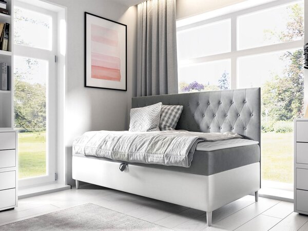 Kontinentální postel Junior Gerdise 2, Rozměr postele: 80x200, Barva:: ekokoža Soft 017 (biała) + Fresh 04 5903211192944
