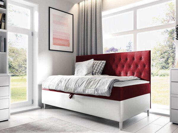 Kontinentální postel Junior Gerdise 2, Rozměr postele: 80x200, Barva:: ekokoža Soft 017 (biała) + Fresh 04 5903211192944
