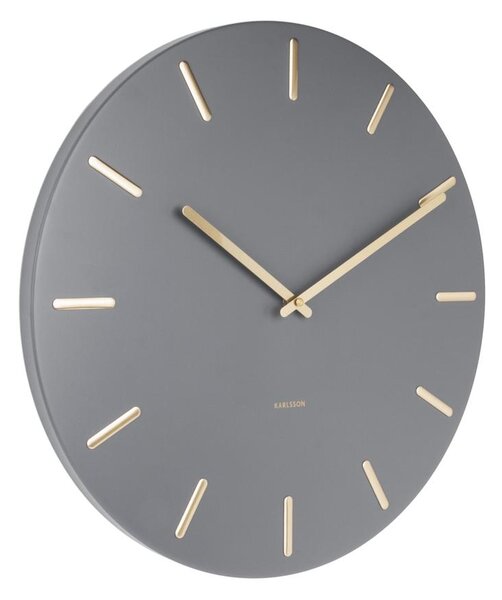 Nástěnné hodiny Charm 45 cm Karlsson (Barva - šedá)