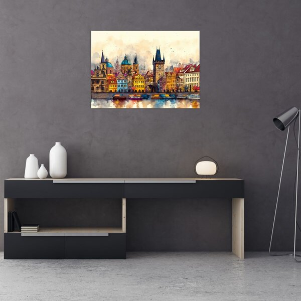 Obraz - Podzim v malovaném městě (70x50 cm)
