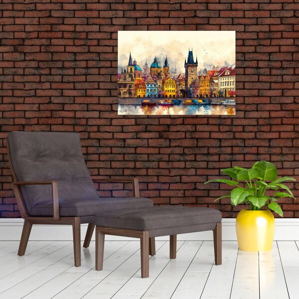 Obraz - Podzim v malovaném městě (70x50 cm)