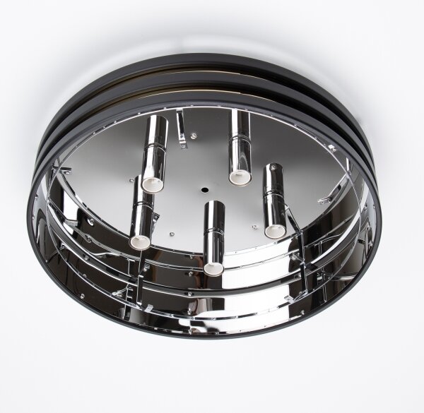 Brilagi - LED Křišťálové stropní svítidlo VELURE 5xE14/40W/230V černá