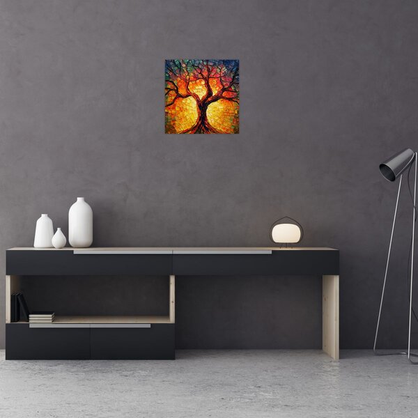 Obraz - Strom života v mozaice (30x30 cm)