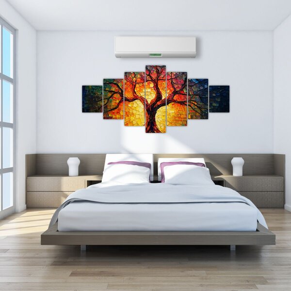Obraz - Strom života v mozaice (210x100 cm)