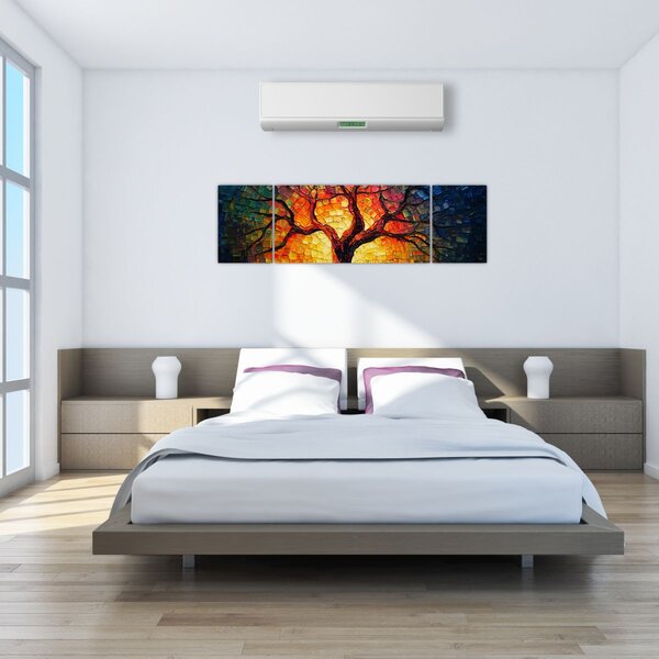 Obraz - Strom života v mozaice (170x50 cm)