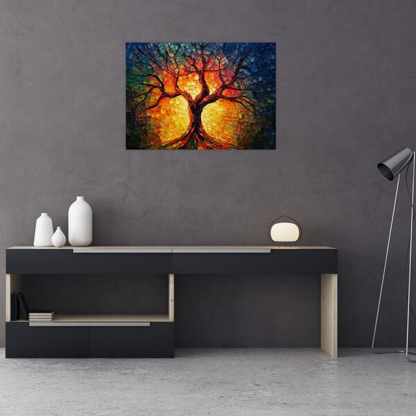 Obraz - Strom života v mozaice (70x50 cm)