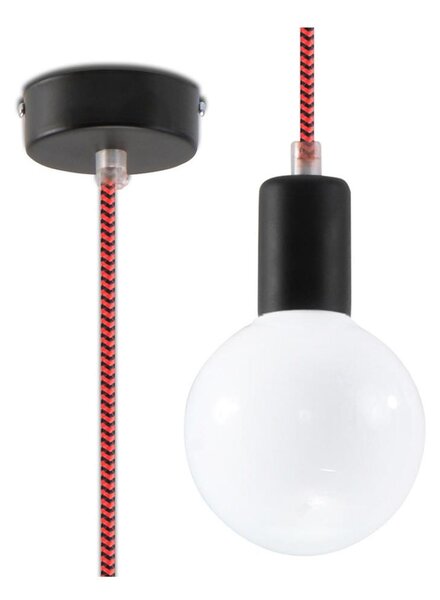 Sollux SL.0158 - Lustr na Lanku EDISON 1xE27/60W/230V černá/ červená