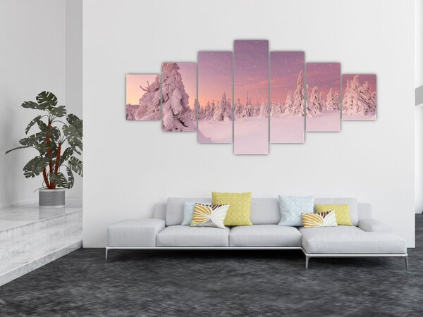 Obraz - Stromy pod sněhovou přikrývkou (210x100 cm)