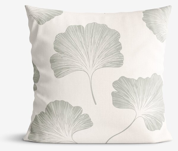 Goldea bavlněný povlak na polštář - listy ginkgo 45 x 45 cm