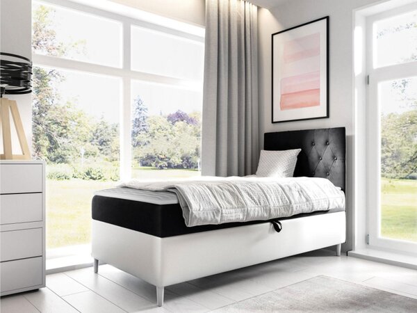 Kontinentální postel Junior Gerdise 1, Strana: pravá, Rozměr postele: 80x200, Barva:: ekokoža Soft 017 (biała) + Fresh 17 5903211201813