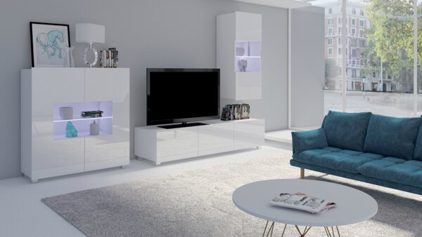 Gibmeble obývací stěna Calabrini 7 + barevné provedení černobílá