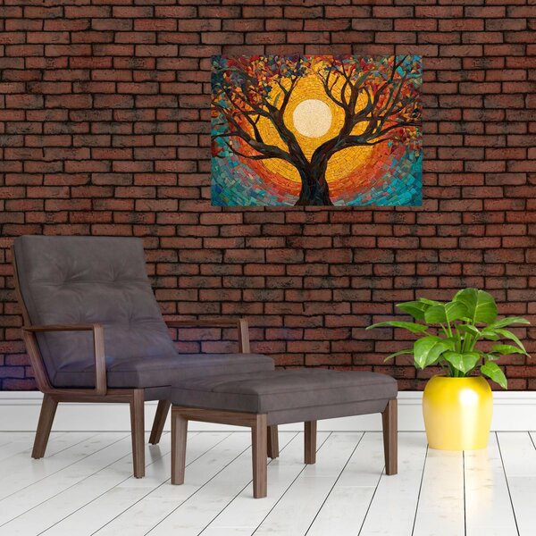 Obraz - Slunce v koruně stromu života (70x50 cm)