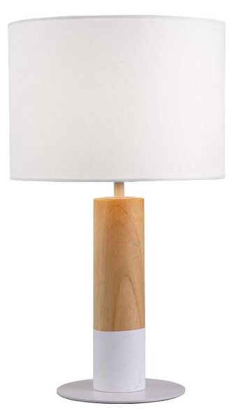Stolní lampa CARROL 1xE27/40W/230V bílá/hnědá