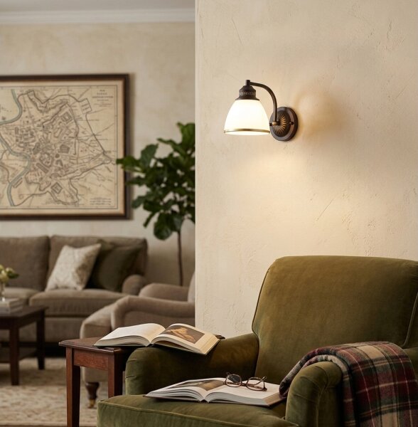 Nástěnná lampa CLAIR 1xE27/40W/230V hnědá/zlatá