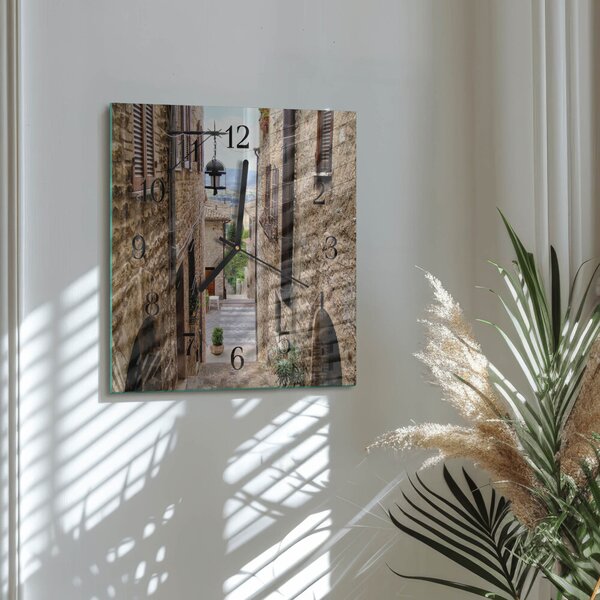 Skleněné hodiny na stěnu Avenue zskc-30x30-00178345